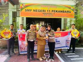 Satlantas Polresta Pekanbaru Gencarkan Edukasi Pilkada Damai di Sekolah