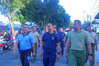 Bangun Sinergitas, Polresta Pekanbaru Gelar Olahraga Bersama Kodim 0301