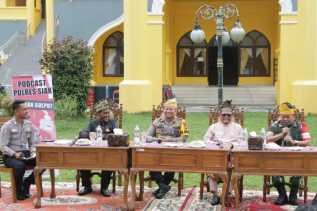 Ciptakan Pilkada Damai, Kapolres Siak Podcast Bersama Sekda, Dandim, dan Ketua LAMR