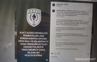 Rekaman Dugaan Permintaan Uang Keamanan Laga PSPS Beredar