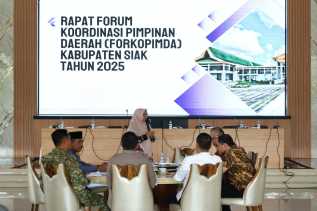 Antisipasi Bencana Hidrometeorologi di Siak, Bupati Afni Gelar Rapat Lintas Unsur