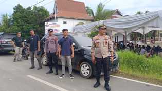 Personel Gabungan Polres Kuansing Amankan Kampanye Dialogis di Kecamatan Inuman untuk Pilkada 2024