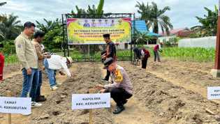 Lagi, Kapolsek Kerumutan dan Forkopimcam Kick Off Ketahanan Pangan Dukung Asta Cita