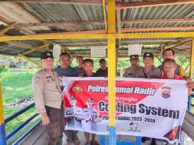 Cooling System, Polsek Dumai Barat Bawa Spanduk Pemilu Damai