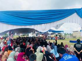 Optimis Menang, Agung Nugroho-Markarius Anwar Sapa Warga Kelurahan Tobek Godang