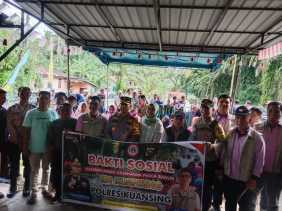 IDI dan Polres Kuansing Gelar Bakti Sosial Pasca Banjir, Wakapolres Bawa Pesan Pemilu Damai