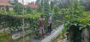 Polsek Bangko Pusako Dukung Program Ketahanan Pangan di Bangko Kiri