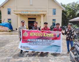 Polsek Rimba Melintang Ajak Jemaat Gereja di Rokan Hilir Waspada Narkoba dan Curanmor