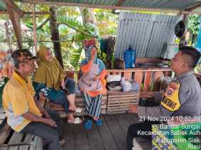 Polsek Sabak Auh Ajak Warga Tidak Terpengaruh Berita Hoaks Jelang Pilkada 2024