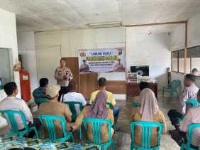 Sukseskan Pilkada, Kapolsek  Kumpulkan Perangkat Desa dan Buruh