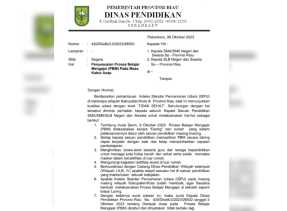 Disdik Riau Keluarkan Surat Edaran, Mulai Besok Siswa Belajar Daring Dari Rumah