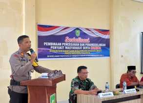 Polsek Kuala Cenaku Sosialisasi Bahaya Narkoba dan Bahaya Hoax