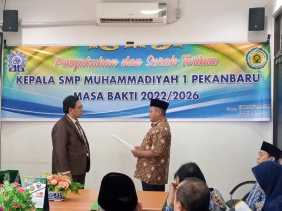 Kembali Pimpin SMP 1 Muhammadiyah Pekanbaru, Fernando Tancap Gas Konsolidasi