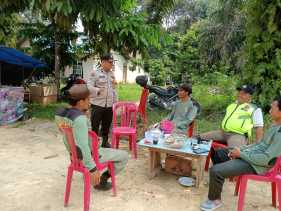 Kapolsek Kampar Kiri Ajak Linmas Sukseskan Pemilu Damai 2024