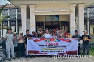 Deklarasi Kampung Bebas Narkoba Hadiah HUT Bhayangkara ke-79 dari Polsek Tanah Putih Tanjung Melawan