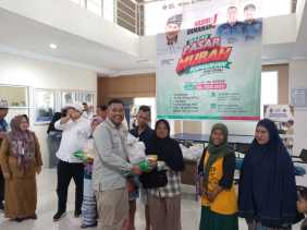 Pasar Murah PWI Pekanbaru Diserbu Pembeli