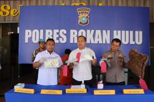 Polres Rohul Amankan Seorang Kurir Sabu Jaringan Internasional