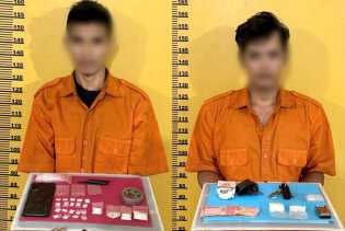 Polres Inhu Tangkap 2 Pengedar di Dua Desa, Puluhan Paket Sabu Diamankan