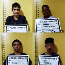Polres Kampar Tangkap 4 Pengedar Sabu, 2 Diantaranya Ayah dan Anak