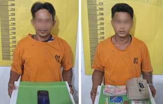 Polsek Batang Gansal Bongkar Markas Narkoba di Samping Ponpes, Dua Pelaku Ditangkap