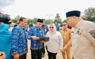 Jelang MTQ ke-43 Riau, Kadis PUPR Bengkalis dan Bupati Kasmarni Tinjau Langsung Pembangunan Astaqa