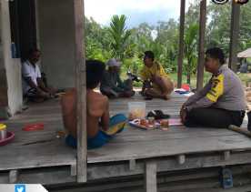 Polsek Tanah Merah Cooling System, Sosialisasi Pemilu Damai 2024 di Desa Sungai Nyiur