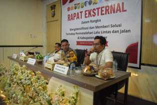 Kawal Pilkada Damai, Polres Kampar Rapat Bahas Permasalahan Lalu Lintas