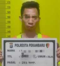 Polisi Tahan Pelaku Penipuan Kadiskes Riau