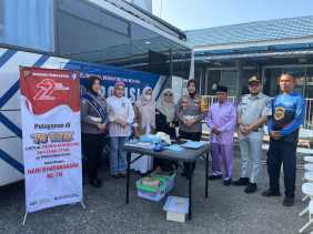 Sambut Hari Bhayangkara ke-79, Polres Kampar Beri Layanan SIM Cepat di Terminal Bus