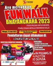 Meriahkan Hari Bhayangkara Ke-77, Polda Riau Gelar Fun Walk Bersama Masyarakat