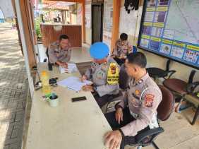 Polres Kuansing Lakukan Pengecekan Personel Pengamanan Bawaslu dalam Rangka OMP Lancang Kuning 2024