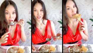 Melihat Cara Chef Vindy Lee Makan Bakso Yang Bikin Heboh, Netizen: Keburu Perut Bunyi