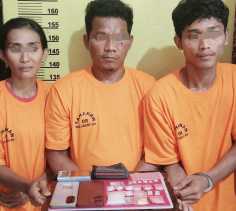 Polsek Lubuk Batu Jaya Gerebek Lokasi Transaksi Narkoba, Tangkap Sepasang Suami Istri dan Kurir