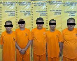 Polsek Singingi Hilir Amankan 5 Pria Diduga Lakukan Tindak Pidana Perjudian Jenis Song di Desa Sungai Paku