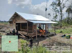 Petugas TNTN Pelalawan Bakar Pondok Perambah Hutan