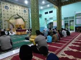 Polsek Rumbai Pesisir Gelar Sosialisasi Pemilu Damai di Masjid Baitul Hamdi