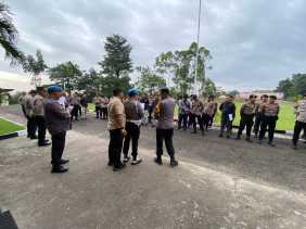 Polres Kuansing Gelar Apel Operasi Mantap Brata Lancang Kuning, Kapolres Ingatkan Soal Netralitas