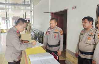 Kapolres Rohil Tinjau Kesiapan Personel Pengamanan di Kantor KPU dan Bawaslu Jelang Pilkada 2024