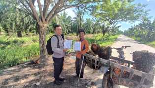 Cegah Karhutla, Bhabinkamtibmas Sosialisasi Bahaya Membakar Lahan