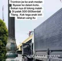 Viral Video Sopir Truk Diduga Dipalak Rp500 Ribu di Sudirman Pekanbaru, Polisi: Itu Denda Tilang Sesuai Aturan