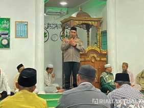 Kapolsek TPTM Safari ke Masjid Al-Fath Nur, Ajak Masyarakat Rohil Jaga Kamtibmas
