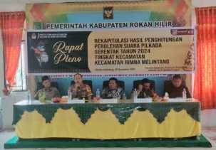 Ipda Andrianto Hadiri Pembukaan Rapat Pleno Rekapitulasi Hasil Penghitungan Suara Pilkada Serentak 2024 dI PPK Rimba Melintang