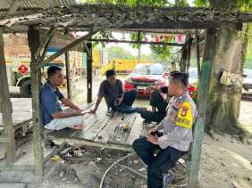 Lewat Cooling System, Polsek Tambang Jalin Silaturahmi dengan Masyarakat Sungai Pinang