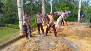 Hari Bhayangkara, Personil Polri dan Jemaah TNAJ Inhu Goro di Majelis Zikir Darul Falah