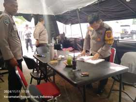 Pantau Situasi, Kompol Manapar Cek Pengamanan Kantor KPU Inhu