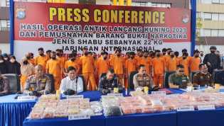 87 Kilogram Sabu dan Puluhan Ribu Butir Ekstasi Disita Polda Riau dari 435 Tersangka