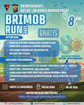 Ayo Ramaikan Hut ke 80 Brimob Polda Riau, Event Lari Berkelompok 8 KM
