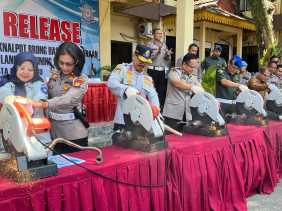 Terbitkan 588 Surat Tilang, Polresta Pekanbaru Potong 510 Knalpot Brong