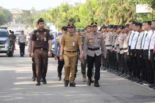 Polres Kuansing Gelar Apel Kesiapsiagaan Karhutla 2025, Siap Antisipasi Musim Kemarau