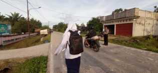 Polsek Rupat Lakukan Strong Point, Bantu Lancarkan Arus Lalu Lintas